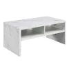 Northfield Admiral 40 in. L x 18 in. H White Faux Marble Rectangular Wood Coffee Table with Shelves by Convenience Concepts -Cheap Convenience Concepts Store faux white marble convenience concepts coffee tables r4 0567 64 1000
