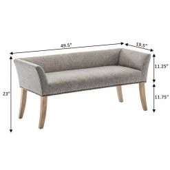 Designs4Comfort Gabriella Jacquard Geometric Maze/Weathered White Bench Ottoman 23 in. H X 19.5 in. W X 49.5 in. D by Convenience Concepts -Cheap Convenience Concepts Store geometric maze fabric weathered white convenience concepts bedroom benches r8 212 1f 1000