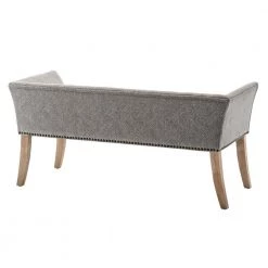 Designs4Comfort Gabriella Jacquard Geometric Maze/Weathered White Bench Ottoman 23 in. H X 19.5 in. W X 49.5 in. D by Convenience Concepts -Cheap Convenience Concepts Store geometric maze fabric weathered white convenience concepts bedroom benches r8 212 66 1000