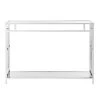 Town Square 42 in. Chrome/Clear Standard Rectangle Glass Console Table by Convenience Concepts