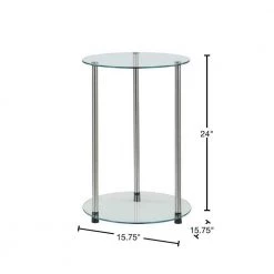 Designs2Go 2 Tier Glass End Table by Convenience Concepts -Cheap Convenience Concepts Store glass convenience concepts end side tables 157008 40 1000