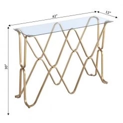 Neptune 42 in. Glass/Gold Standard Height Rectangular Glass Top Console Table with Metal Frame by Convenience Concepts 8 Neptune 42 in. Glass/Gold Standard Height Rectangular Glass Top Console Table with Metal Frame by Convenience Concepts -Cheap Convenience Concepts Store glass gold convenience concepts console tables u12 221 c3 1000