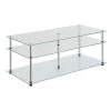 Designs2Go 40 in. Glass/Stainless Standard Rectangular Glass Top Coffee Table with 3 Tiers by Convenience Concepts 1 Designs2Go 40 in. Glass/Stainless Standard Rectangular Glass Top Coffee Table with 3 Tiers by Convenience Concepts -Cheap Convenience Concepts Store glass stainless convenience concepts coffee tables r2 233 64 1000