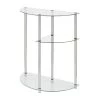 Designs2Go Classics 23 in. Glass/Stainless Standard Half-Round Glass Top Entryway Table with Display Tiers by Convenience Concepts 2 Designs2Go Classics 23 in. Glass/Stainless Standard Half-Round Glass Top Entryway Table with Display Tiers by Convenience Concepts -Cheap Convenience Concepts Store glass stainless convenience concepts console tables r2 238 64 1000