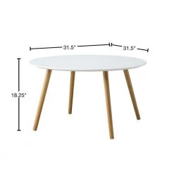 Oslo 32 in. Glossy White Medium Round Wood Coffee Table by Convenience Concepts -Cheap Convenience Concepts Store glossy white convenience concepts coffee tables s20 273 40 1000