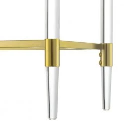 Royal Crest 44.25 in. Gold Standard Height Rectangular Glass Top Console Table with Glass Top by Convenience Concepts -Cheap Convenience Concepts Store gold convenience concepts console tables s14 139 1f 1000