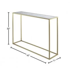 42 in. Gold Standard Rectangle Metal Console Table by Convenience Concepts -Cheap Convenience Concepts Store gold faux marble convenience concepts console tables u12 127 40 1000