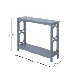 Omega 40 in. Gray Standard Rectangle Wood Console Table with Shelves by Convenience Concepts 8 Omega 40 in. Gray Standard Rectangle Wood Console Table with Shelves by Convenience Concepts -Cheap Convenience Concepts Store gray convenience concepts console tables s20 213 40 1000