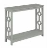Ring 40 in. Gray Standard Height Rectangular Particle Board Top Console Table with Shelf by Convenience Concepts 2 Ring 40 in. Gray Standard Height Rectangular Particle Board Top Console Table with Shelf by Convenience Concepts -Cheap Convenience Concepts Store gray convenience concepts console tables s25 111 64 1000