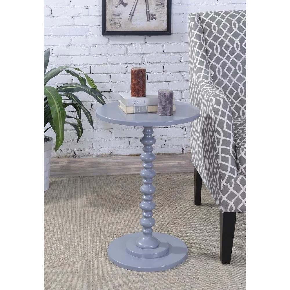 Palm Beach Gray Spindle End Table by Convenience Concepts 5 Palm Beach Gray Spindle End Table by Convenience Concepts - Image 3