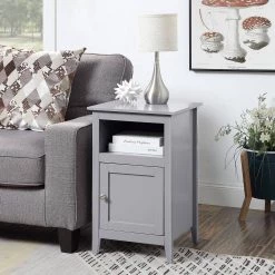 Designs2Go 15.75 in. Gray Standard Square MDF End Table with Storage Cabinet and Shelf by Convenience Concepts 13 Designs2Go 15.75 in. Gray Standard Square MDF End Table with Storage Cabinet and Shelf by Convenience Concepts -Cheap Convenience Concepts Store gray convenience concepts end side tables s20 414 31 1000