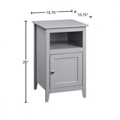 Designs2Go 15.75 in. Gray Standard Square MDF End Table with Storage Cabinet and Shelf by Convenience Concepts 10 Designs2Go 15.75 in. Gray Standard Square MDF End Table with Storage Cabinet and Shelf by Convenience Concepts -Cheap Convenience Concepts Store gray convenience concepts end side tables s20 414 40 1000
