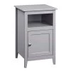 Designs2Go 15.75 in. Gray Standard Square MDF End Table with Storage Cabinet and Shelf by Convenience Concepts -Cheap Convenience Concepts Store gray convenience concepts end side tables s20 414 64 1000