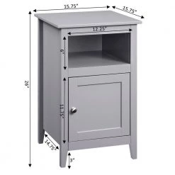 Designs2Go 15.75 in. Gray Standard Square MDF End Table with Storage Cabinet and Shelf by Convenience Concepts 12 Designs2Go 15.75 in. Gray Standard Square MDF End Table with Storage Cabinet and Shelf by Convenience Concepts -Cheap Convenience Concepts Store gray convenience concepts end side tables s20 414 c3 1000