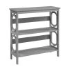32.5 in. Gray Wood 3-shelf Etagere Bookcase with Open Back by Convenience Concepts -Cheap Convenience Concepts Store gray non lead based paint convenience concepts bookcases bookshelves s20 356 64 1000