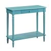 French Country 32 in. Light Blue Standard Rectangle Wood Console Table with Drawers by Convenience Concepts -Cheap Convenience Concepts Store light blue convenience concepts console tables 6053188be 64 1000
