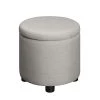 Designs4Comfort Light Tan Fabric Round Accent Storage Ottoman by Convenience Concepts -Cheap Convenience Concepts Store light tan fabric convenience concepts ottomans r9 183 64 1000