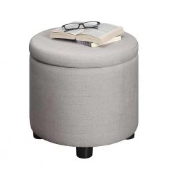 Designs4Comfort Light Tan Fabric Round Accent Storage Ottoman by Convenience Concepts 11 Designs4Comfort Light Tan Fabric Round Accent Storage Ottoman by Convenience Concepts -Cheap Convenience Concepts Store light tan fabric convenience concepts ottomans r9 183 c3 1000