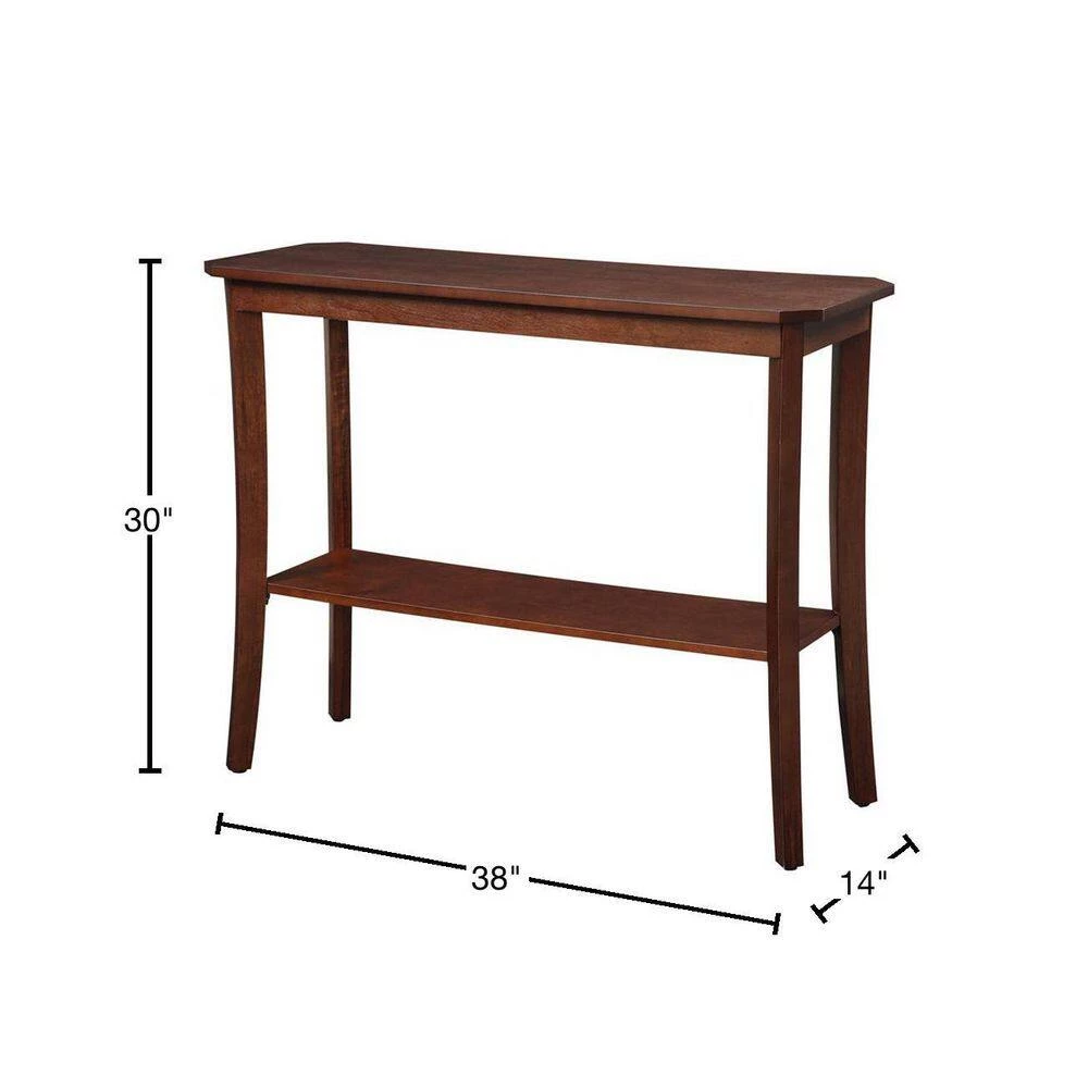 Designs2Go 38 in. Mahogany Standard Rectangle Console Table by Convenience Concepts 5 Designs2Go 38 in. Mahogany Standard Rectangle Console Table by Convenience Concepts - Image 3