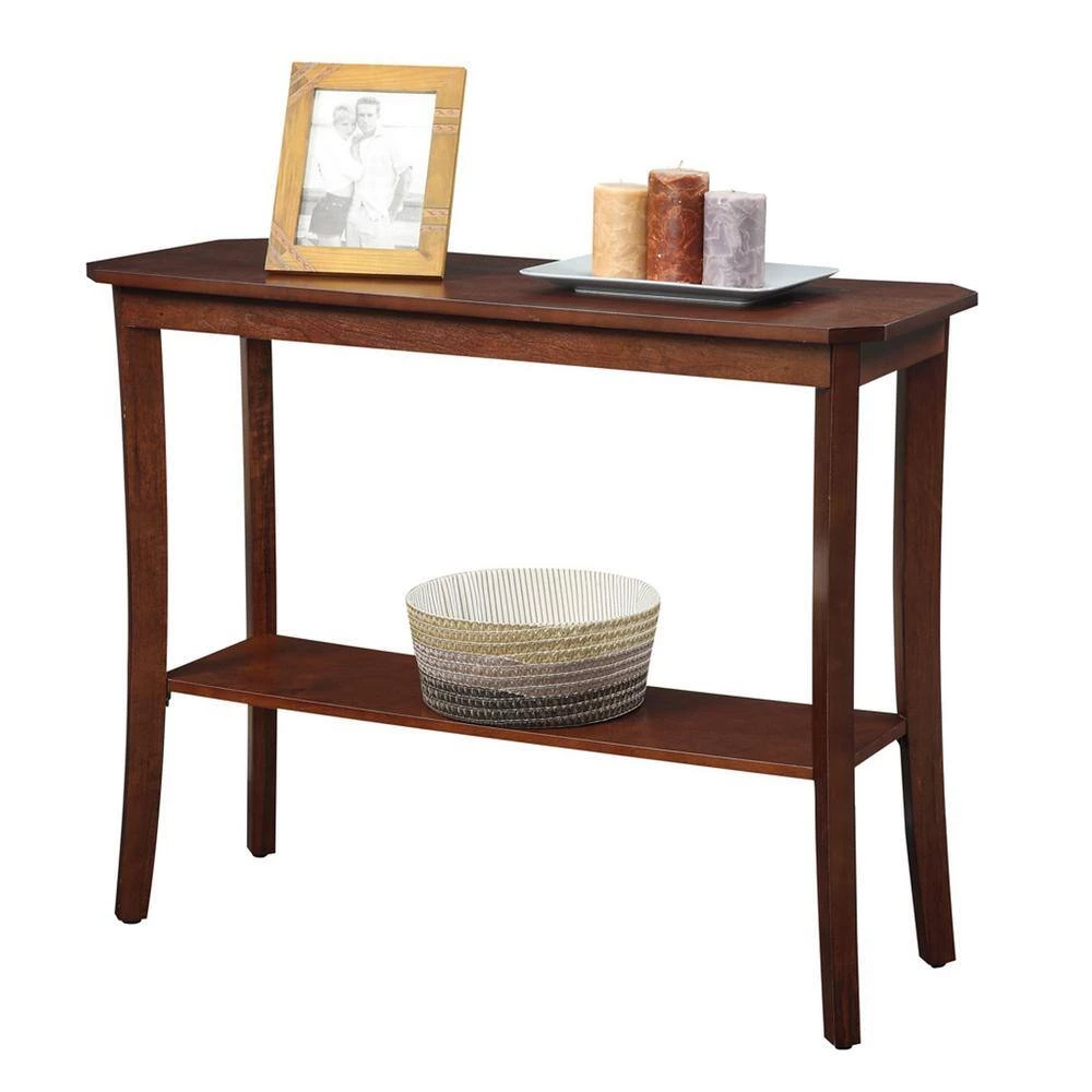 Designs2Go 38 in. Mahogany Standard Rectangle Console Table by Convenience Concepts 4 Designs2Go 38 in. Mahogany Standard Rectangle Console Table by Convenience Concepts - Image 2