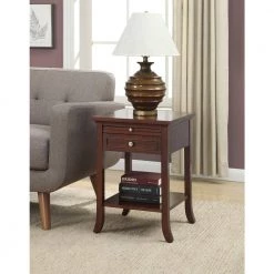 American Heritage Logan Mahogany End Table by Convenience Concepts -Cheap Convenience Concepts Store mahogany convenience concepts end side tables 7102045mg 31 1000
