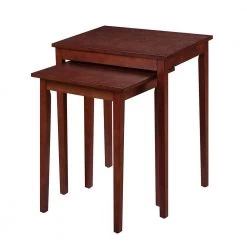 American Heritage Mahogany Nesting Tables (2-Piece) by Convenience Concepts
