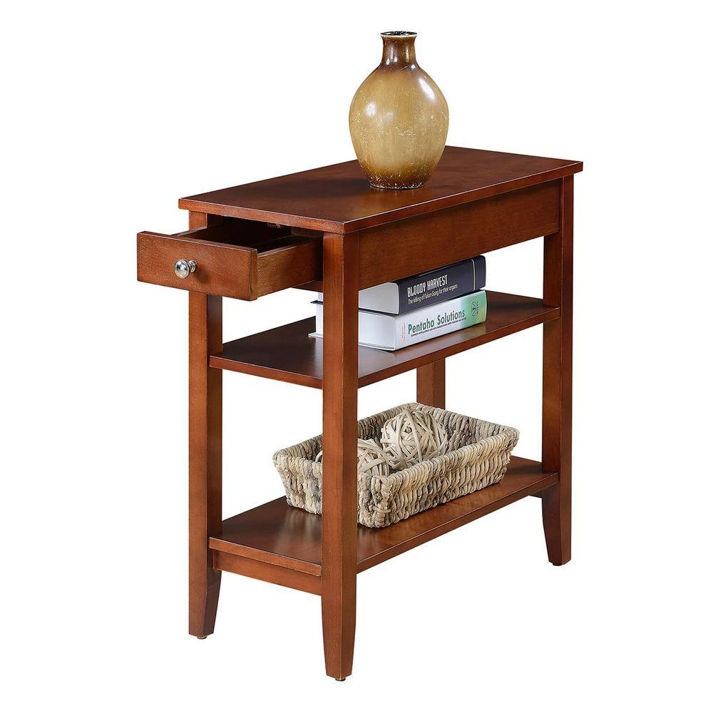 American Heritage 3-Tier Mahogany End Table by Convenience Concepts 4 American Heritage 3-Tier Mahogany End Table by Convenience Concepts - Image 2
