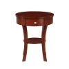 Classic Accents Schaffer 20 in. Mahogany 24 in. Round Wood End Table with Drawer and Shelf by Convenience Concepts 1 Classic Accents Schaffer 20 in. Mahogany 24 in. Round Wood End Table with Drawer and Shelf by Convenience Concepts -Cheap Convenience Concepts Store mahogany convenience concepts end side tables v2 222 64 1000