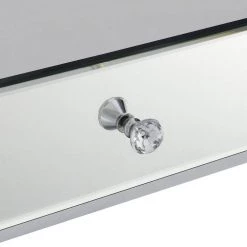 Town Square 39.5 in. Mirror/Chrome Rectangle Glass Top 1 Drawer Console Table with Shelves by Convenience Concepts -Cheap Convenience Concepts Store mirror chrome convenience concepts console tables s14 131 c3 1000