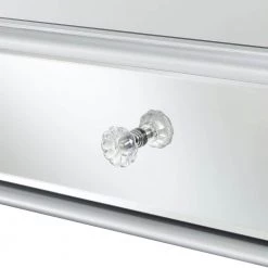 French Country 39.75 in. L x 30.25 in. Mirror and Silver Rectangular Glass Top Console Table with 1-Drawer by Convenience Concepts -Cheap Convenience Concepts Store mirror silver convenience concepts console tables u12 271 4f 1000