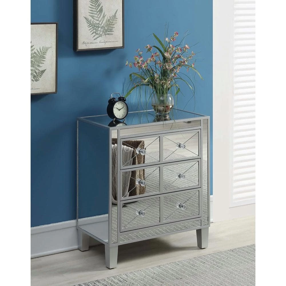 Gold Coast Betty B Mirrored End Table by Convenience Concepts 6 Gold Coast Betty B Mirrored End Table by Convenience Concepts - Image 4