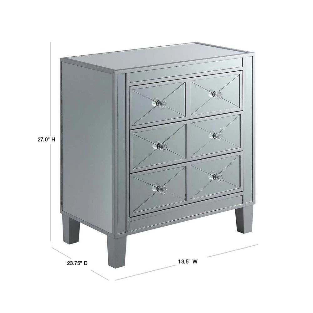 Gold Coast Betty B Mirrored End Table by Convenience Concepts 5 Gold Coast Betty B Mirrored End Table by Convenience Concepts - Image 3