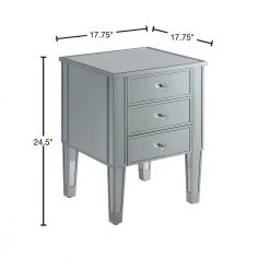 Gold Coast Mirrored 3-Drawer End Table by Convenience Concepts 14 Gold Coast Mirrored 3-Drawer End Table by Convenience Concepts -Cheap Convenience Concepts Store mirror silver convenience concepts end side tables u12 196 40 1000