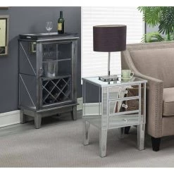 Gold Coast Mirrored 3-Drawer End Table by Convenience Concepts 19 Gold Coast Mirrored 3-Drawer End Table by Convenience Concepts -Cheap Convenience Concepts Store mirror silver convenience concepts end side tables u12 196 44 1000