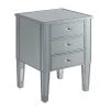 Gold Coast Mirrored 3-Drawer End Table by Convenience Concepts -Cheap Convenience Concepts Store mirror silver convenience concepts end side tables u12 196 64 1000
