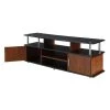59 in. Black and Cherry Wood Particle Board TV Stand 60 in. with Doors by Convenience Concepts -Cheap Convenience Concepts Store rich 2 tone black and cherry wood grain finish convenience concepts tv stands 151440 64 1000