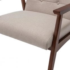 Take a Seat Natalie Sandy Beige Fabric Upholstery / Espresso Wood Frame Accent Chair by Convenience Concepts -Cheap Convenience Concepts Store sandy beige fabric espresso convenience concepts accent chairs t1 137 1f 1000