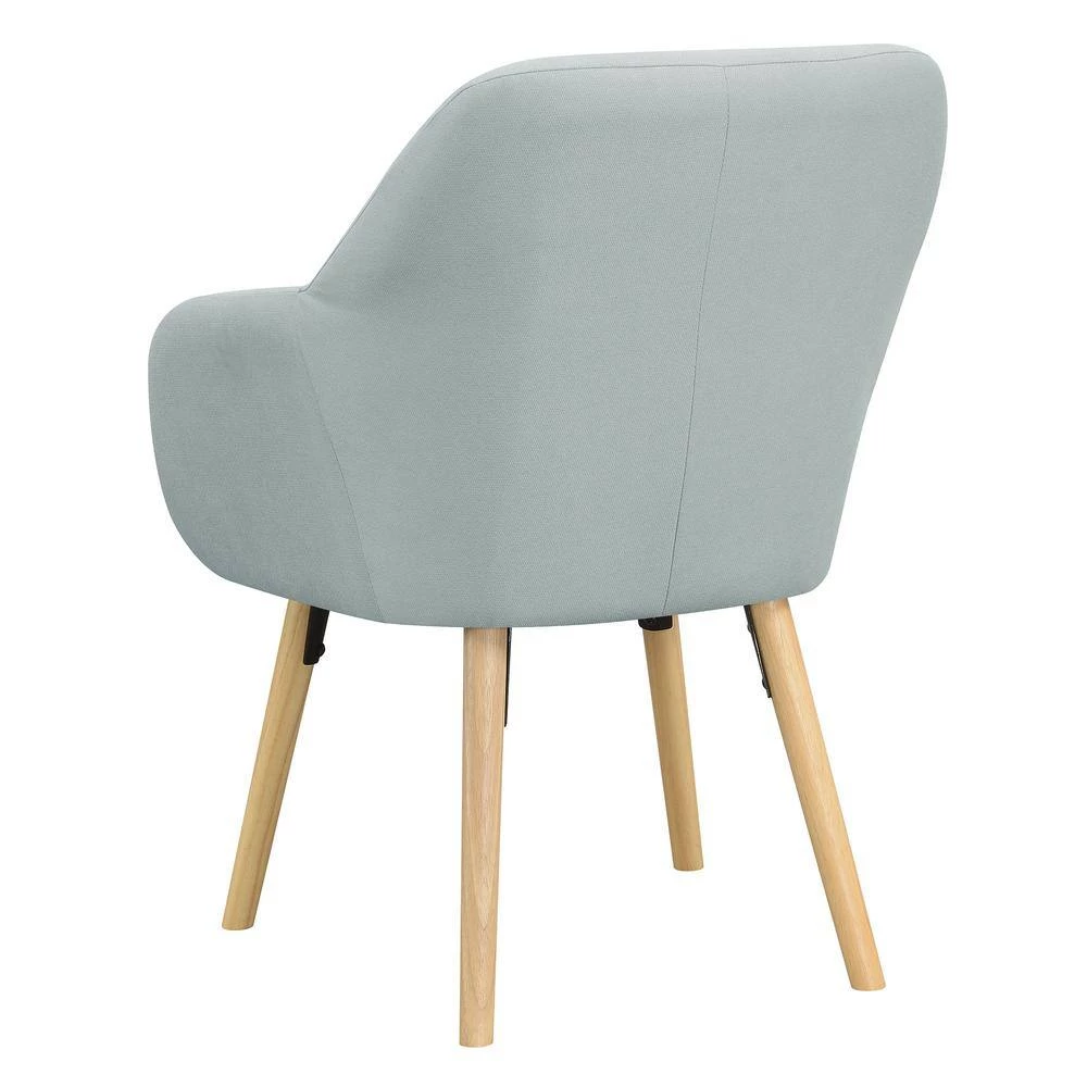 Charlotte Sea Foam Blue Fabric Upholstery Arm Chair by Convenience Concepts 7 Charlotte Sea Foam Blue Fabric Upholstery Arm Chair by Convenience Concepts - Image 5