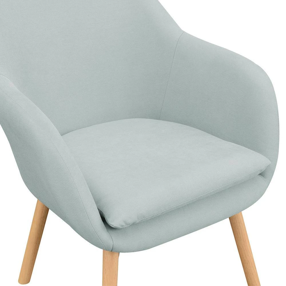 Charlotte Sea Foam Blue Fabric Upholstery Arm Chair by Convenience Concepts 8 Charlotte Sea Foam Blue Fabric Upholstery Arm Chair by Convenience Concepts - Image 6