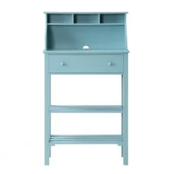 Designs2Go 27.5 in. Rectangle Sea Foam MDF 1 Drawer Writing Desk with Shelf Storage by Convenience Concepts -Cheap Convenience Concepts Store sea foam non lead paint convenience concepts writing desks s20 253 77 1000