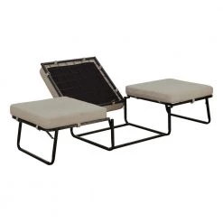 Designs4Comfort Soft Beige Fabric Folding Ben Ottoman by Convenience Concepts -Cheap Convenience Concepts Store soft beige fabric convenience concepts ottomans r8 172 1f 1000