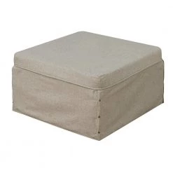 Designs4Comfort Soft Beige Fabric Folding Ben Ottoman by Convenience Concepts