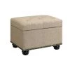 Designs4Comfort 5th Avenue Tan Fabric Storage Ottoman by Convenience Concepts -Cheap Convenience Concepts Store tan fabric convenience concepts ottomans r9 113 64 1000