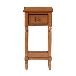 French Country Walnut Khloe Accent Table by Convenience Concepts