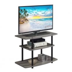 Designs2G0 31.5 in. Weathered Gray / Black TV Stand Fits up to 32 in. TV with 3-Tiers by Convenience Concepts -Cheap Convenience Concepts Store weathered gray black convenience concepts tv stands r5 271 e1 1000