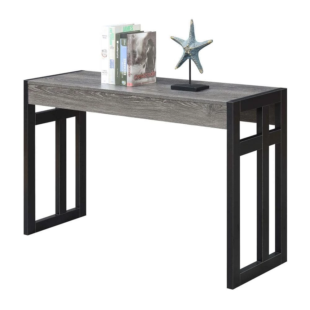 Monterey 50 in. Weathered Gray/Black Standard Rectangle Wood Console Table by Convenience Concepts 8 Monterey 50 in. Weathered Gray/Black Standard Rectangle Wood Console Table by Convenience Concepts - Image 6