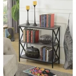Tucson 29.25 in. Weathered Gray MDF 3-Shelf Accent Bookcase with Metal Frame by Convenience Concepts 9 Tucson 29.25 in. Weathered Gray MDF 3-Shelf Accent Bookcase with Metal Frame by Convenience Concepts -Cheap Convenience Concepts Store weathered gray convenience concepts bookcases bookshelves r4 0234 31 1000