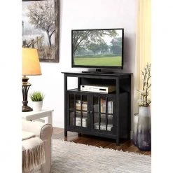 Designs2Go 19 in. Weathered Gray Wood TV Stand Fits TVs Up to 40 in. with Storage Doors by Convenience Concepts 13 Designs2Go 19 in. Weathered Gray Wood TV Stand Fits TVs Up to 40 in. with Storage Doors by Convenience Concepts -Cheap Convenience Concepts Store weathered gray convenience concepts tv stands r3 0211 4f 1000