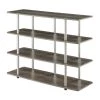 Designs2Go 47.25 in. Weathered Gray XL Highboy TV Stand fits TVs up to 50 in. with 4-Shelves by Convenience Concepts -Cheap Convenience Concepts Store weathered gray convenience concepts tv stands r4 0576 64 1000