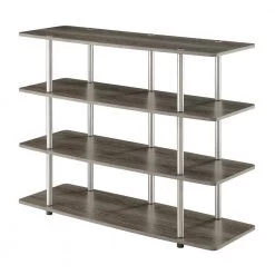 Designs2Go 47.25 in. Weathered Gray XL Highboy TV Stand fits TVs up to 50 in. with 4-Shelves by Convenience Concepts